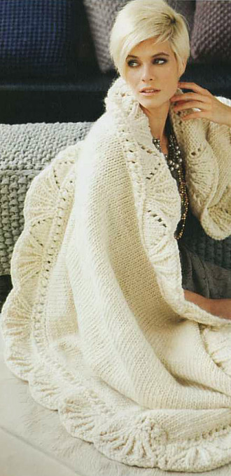 Lace Edge Blanket, Vogue Knitting