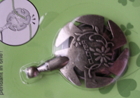 Pendant Yarn Cutter, Antique Silver