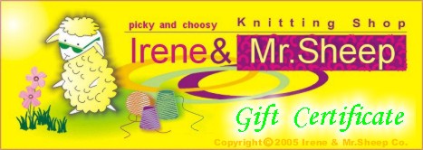 Gift Certificate, Irene & Mr.Sheep Co.