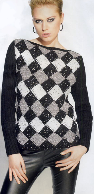 Diamond Pullover, Fait Main Tricot