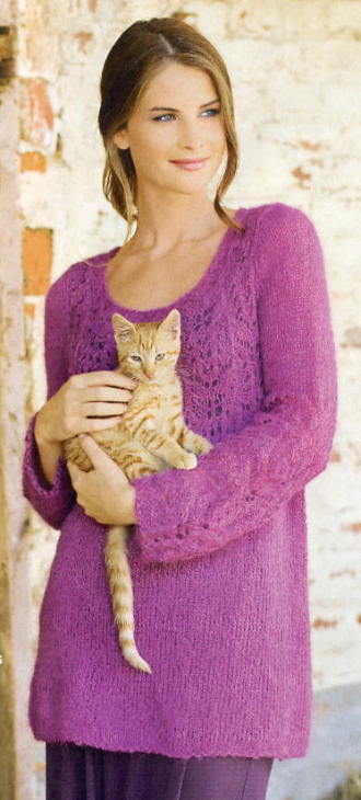 Babykid Lace Sweater, Lana Grossa Babykid Uni