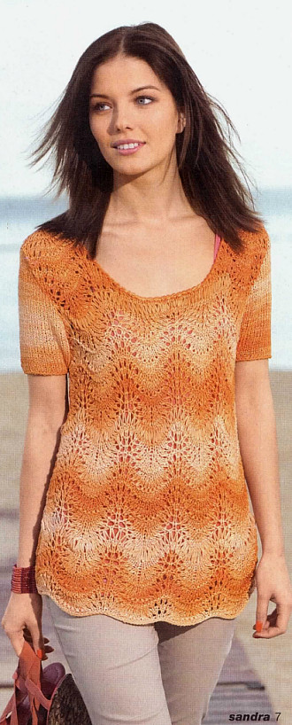 Bamboo Lacy Shells Pullover
