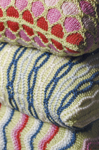 Trio of Silk Pillows by Linda Morse