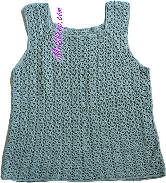 CROCHETED ORGANIC COTTON TOP, Irene & Mr. Sheep Co.