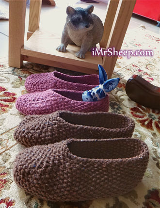 ECO TWEED  FEET WARMERS / SLEEPERS, Irene & Mr. Sheep Co.