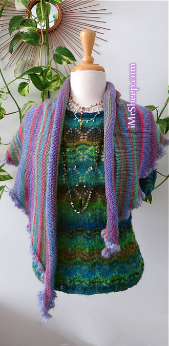 SHAWLETTE IN WINTER WATERCOLOURS, Irene & Mr. Sheep Co. style=