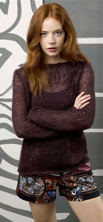 PAILLETTED PULLOVER, LANG BOOK 231