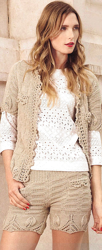 JACKET AND SHORTS, BURDA Tricot No. 5, 2014