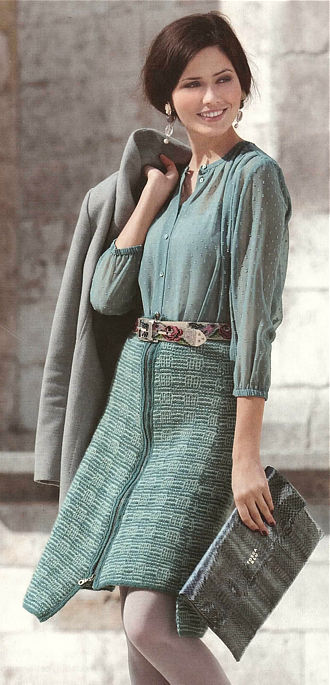 TWO-COLOUR SKIRT, Tendaces TRICOT