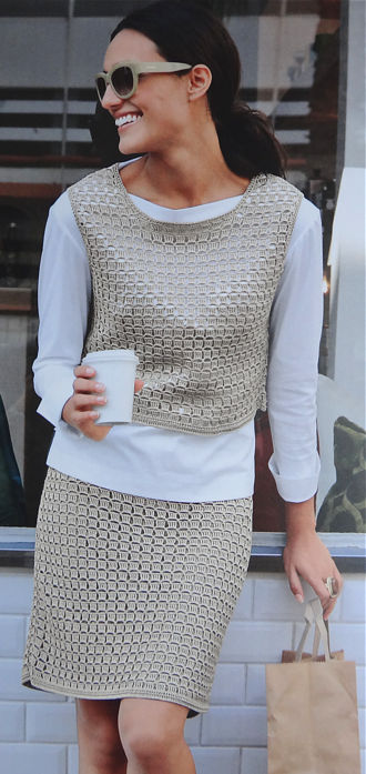 CROCHETED TOP AND SKIRT, Lana Grossa