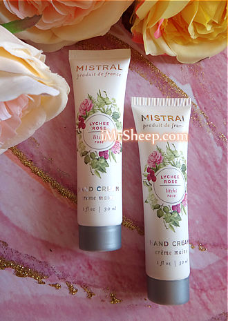Mistral LYCHEE ROSE HAND CREAM 75ml, Irene and Mr. Sheep