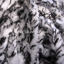 On Line MAXIMA [100% Acrylic], Knit Fuax Fur, 25 White with Black speckles