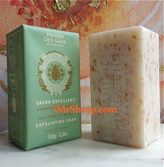 Panier des Sens EXFOLIATING ALMOND BAR SOAP Irene and Mr.Sheep