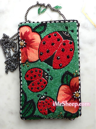 Mary Frances SO LUCKY LADYBUG - Crossbody Phone Bag