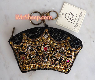Mary Frances ROYAL CROWN Coin Purse - Key Fob