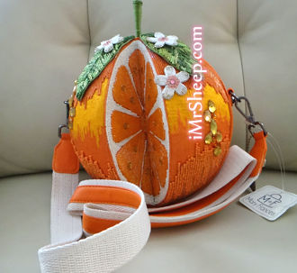 Mary Frances FRESH SQUEEZED ORANGE PURSE